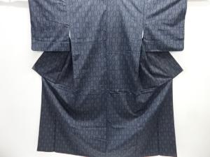 幾何学模様織り出し西陣伝承紬着物アンサンブル